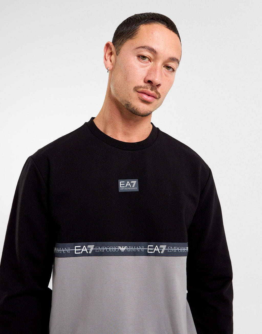 Crew Neck Tape Sweatshirt