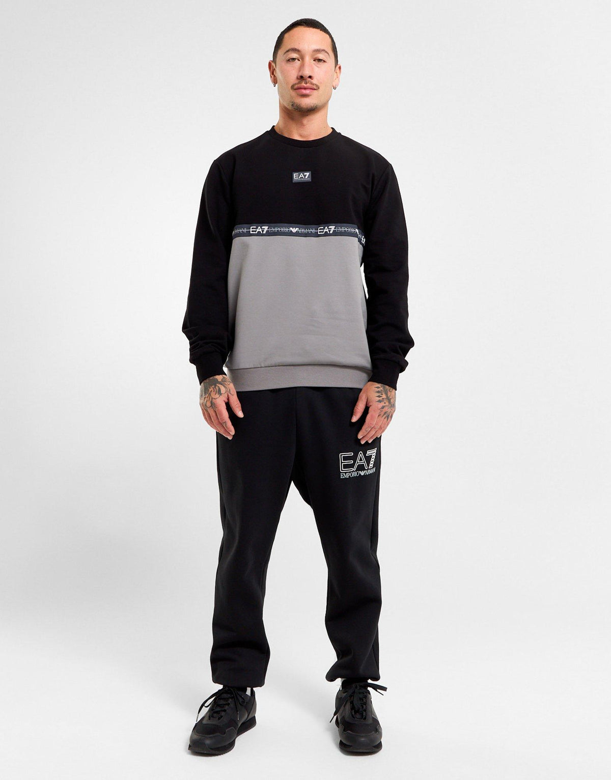 Crew Neck Tape Sweatshirt