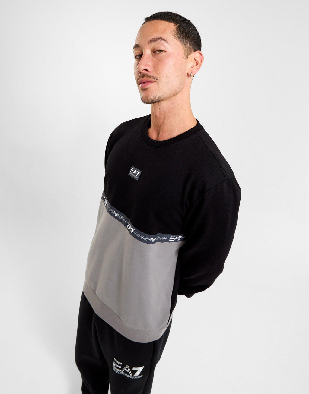 Crew Neck Tape Sweatshirt