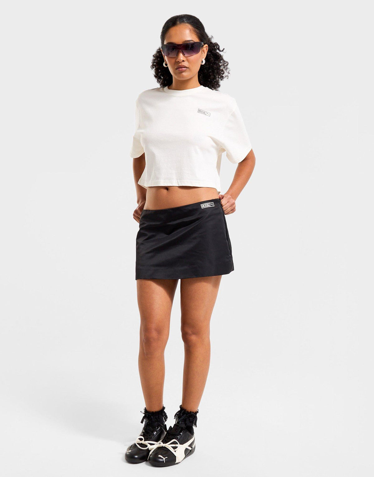 Rosé Slim Micro Mini Skirt