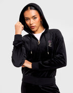 Heart Velour Full-Zip Hoodie