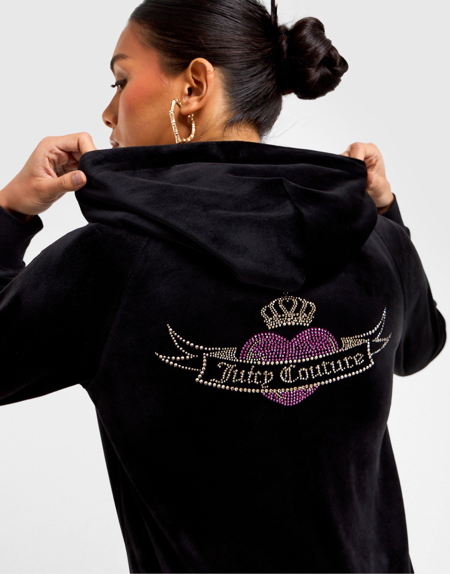 Heart Velour Full-Zip Hoodie