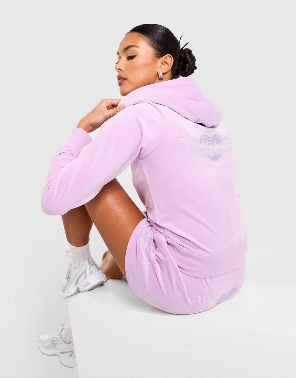 Heart Velour Full-Zip Hoodie