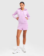 Heart Velour Full-Zip Hoodie