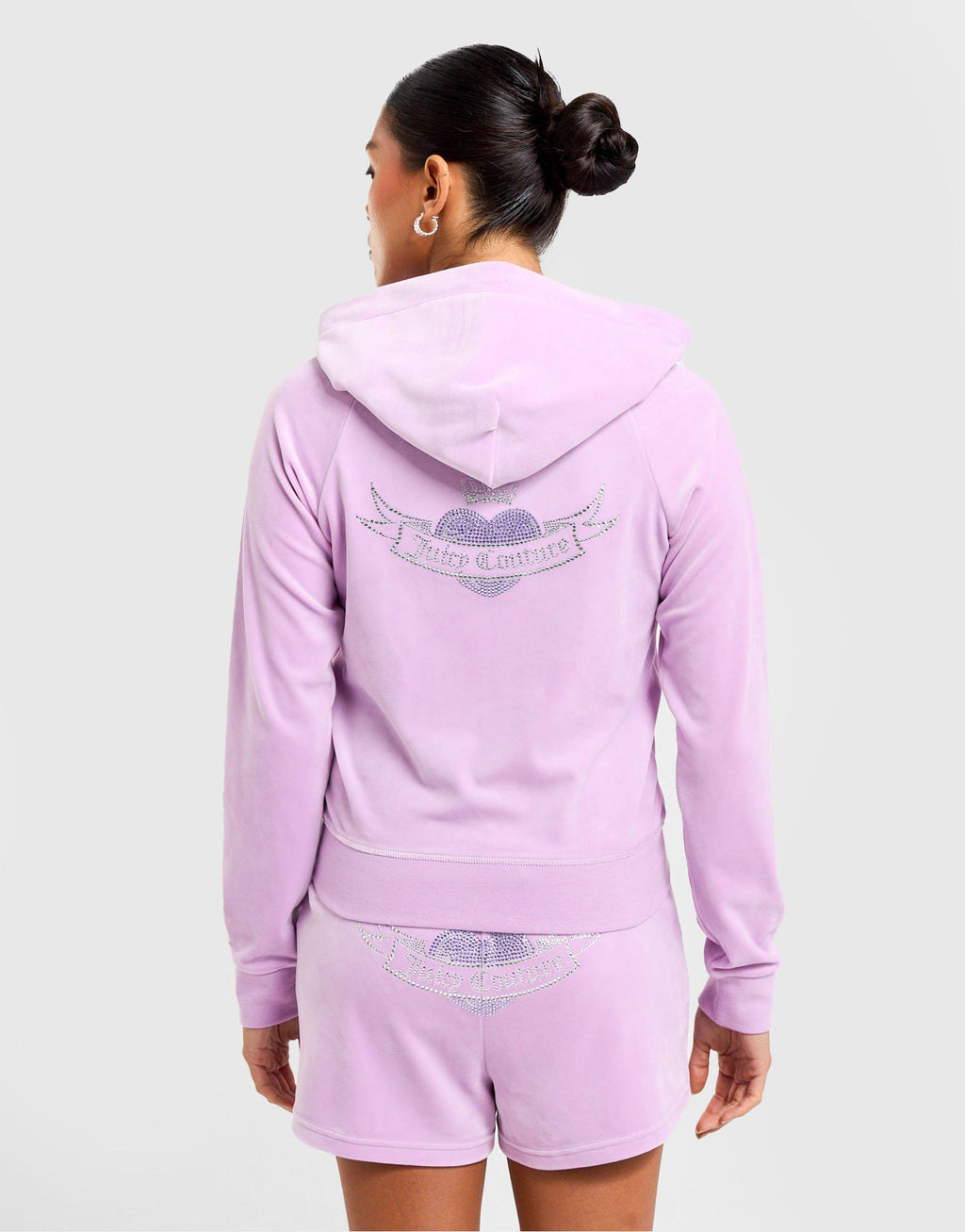 Heart Velour Full-Zip Hoodie