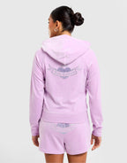 Heart Velour Full-Zip Hoodie