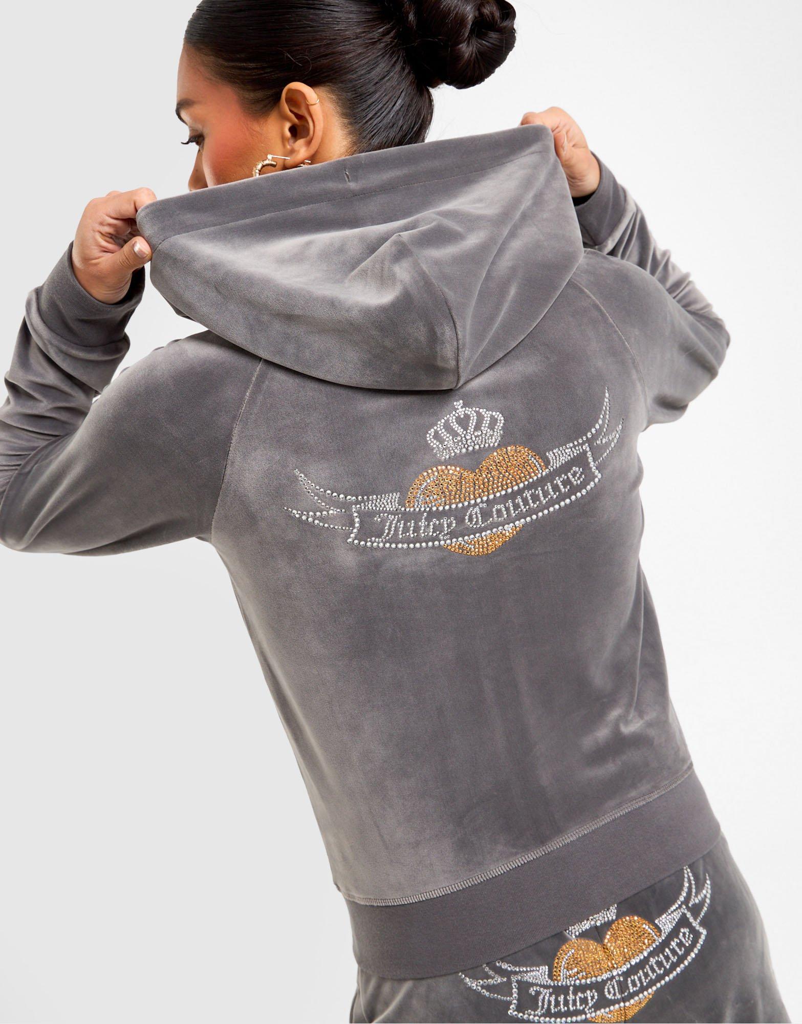 Heart Velour Full-Zip Hoodie