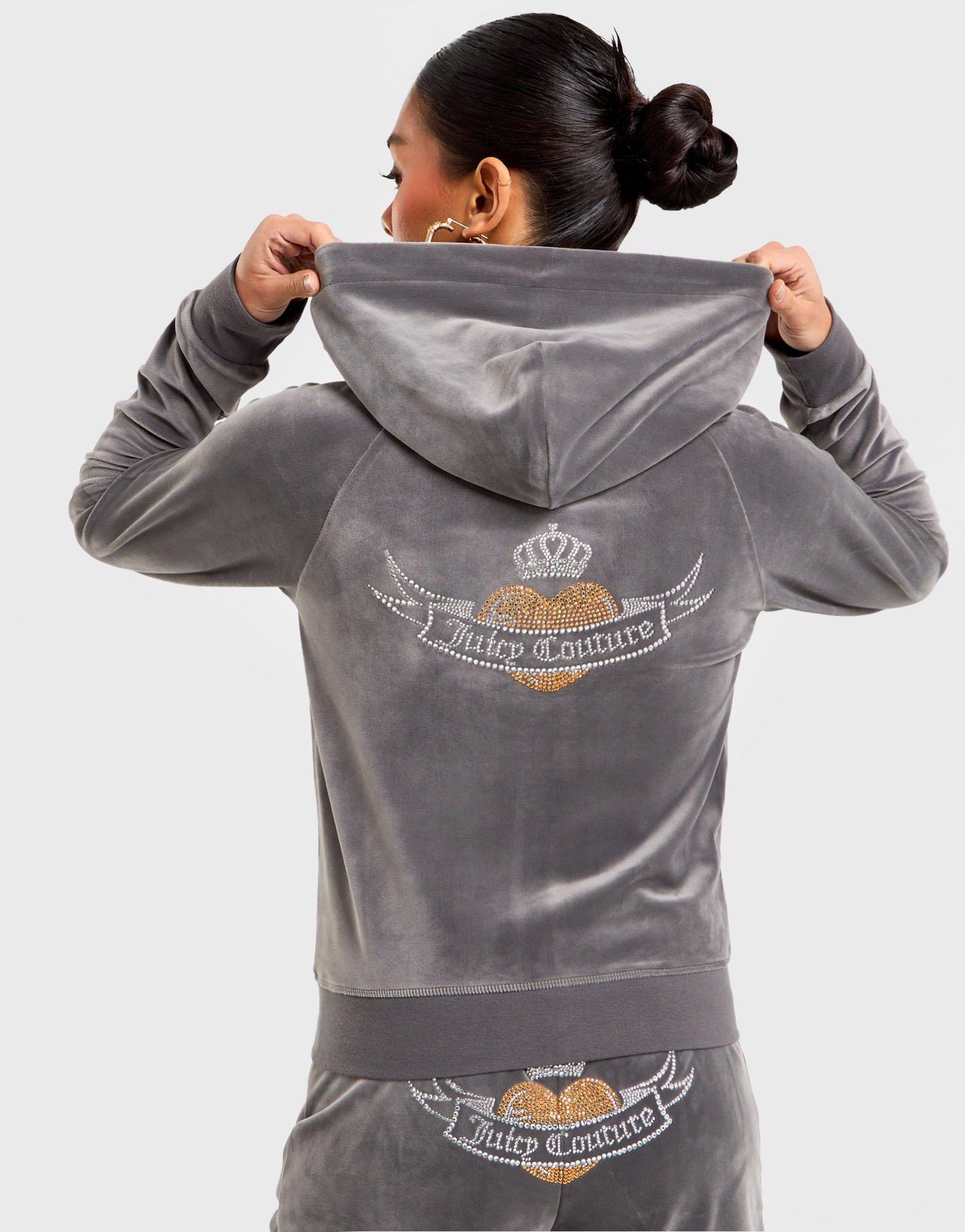 Heart Velour Full-Zip Hoodie