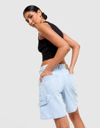 Script Denim Jorts