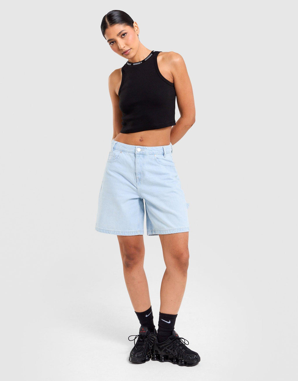 Script Denim Jorts
