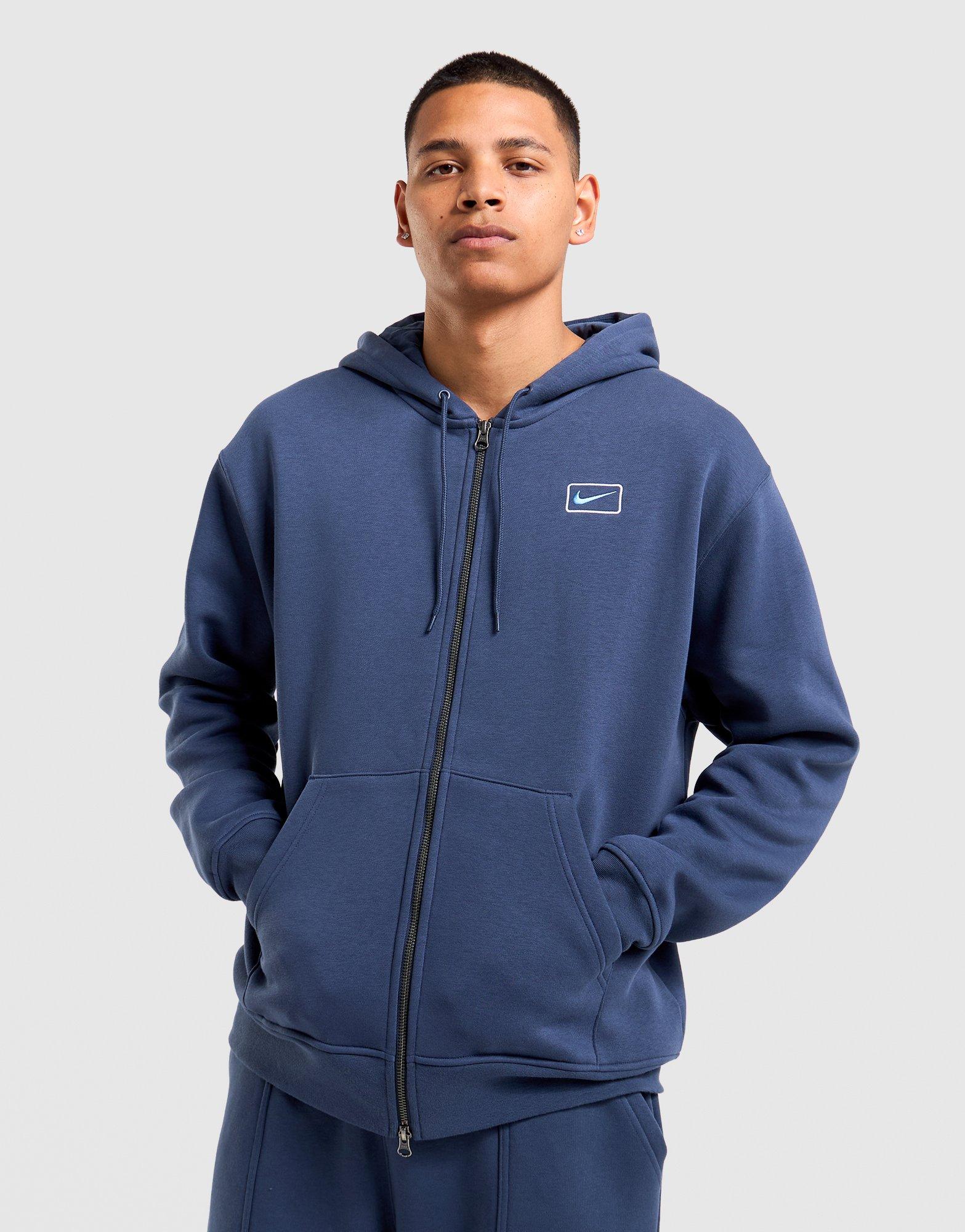 Navy Nike Street Graffiti Full-Zip Hoodie - JD Sports New Zealand