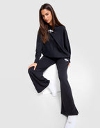 Mid-Rise Fleece Wide-Leg Pants
