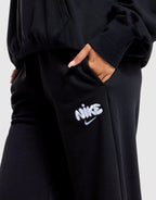 Mid-Rise Fleece Wide-Leg Pants
