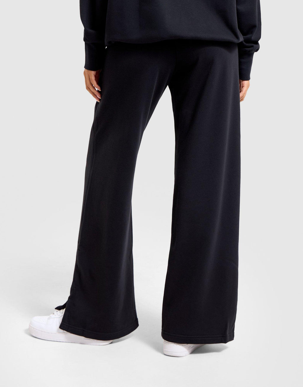 Mid-Rise Fleece Wide-Leg Pants