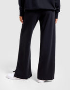 Mid-Rise Fleece Wide-Leg Pants