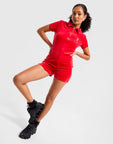 Diamante Velour Romper Suit