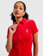 Diamante Velour Romper Suit