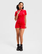 Diamante Velour Romper Suit