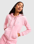 Full-Zip Velour Hoodie