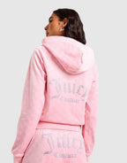 Full-Zip Velour Hoodie