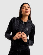 Full-Zip Velour Hoodie
