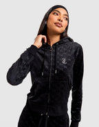 Full-Zip Velour Hoodie
