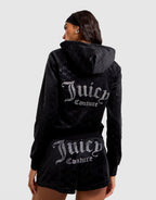Full-Zip Velour Hoodie