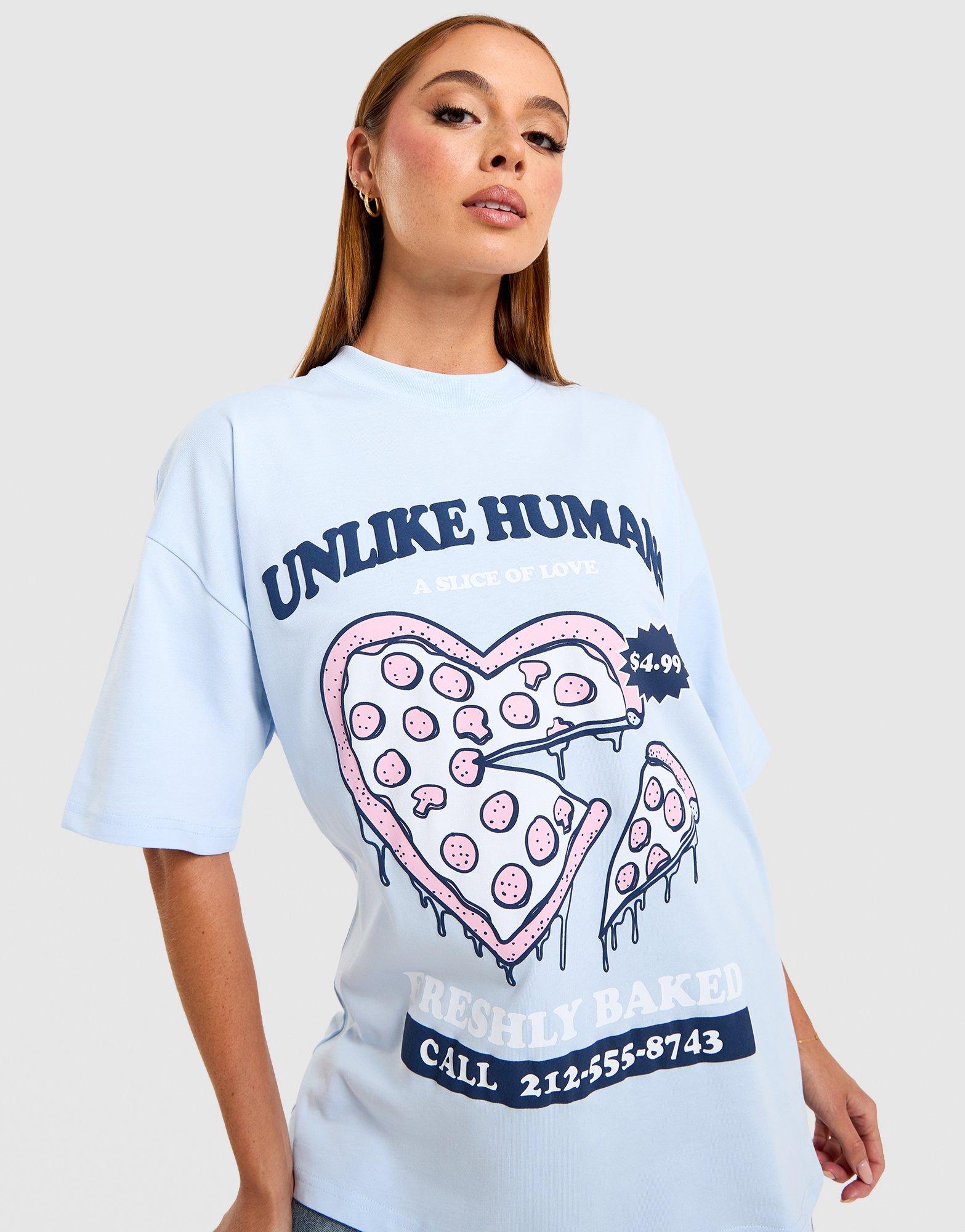 Pizza Graphic Oversized T-Shirt