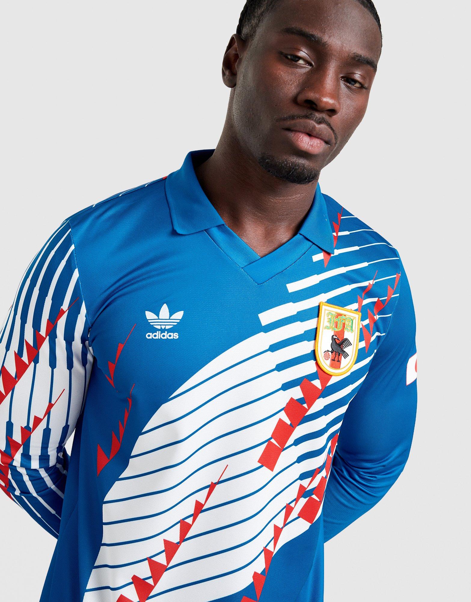 Navy adidas Japan '93 Retro Home Long Sleeve Shirt - JD Sports New