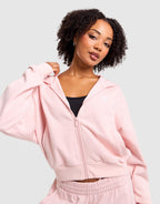 Full-Zip Crop Hoodie