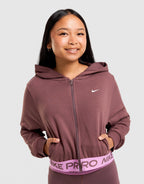 Pro Crop Full-Zip Hoodie Junior's