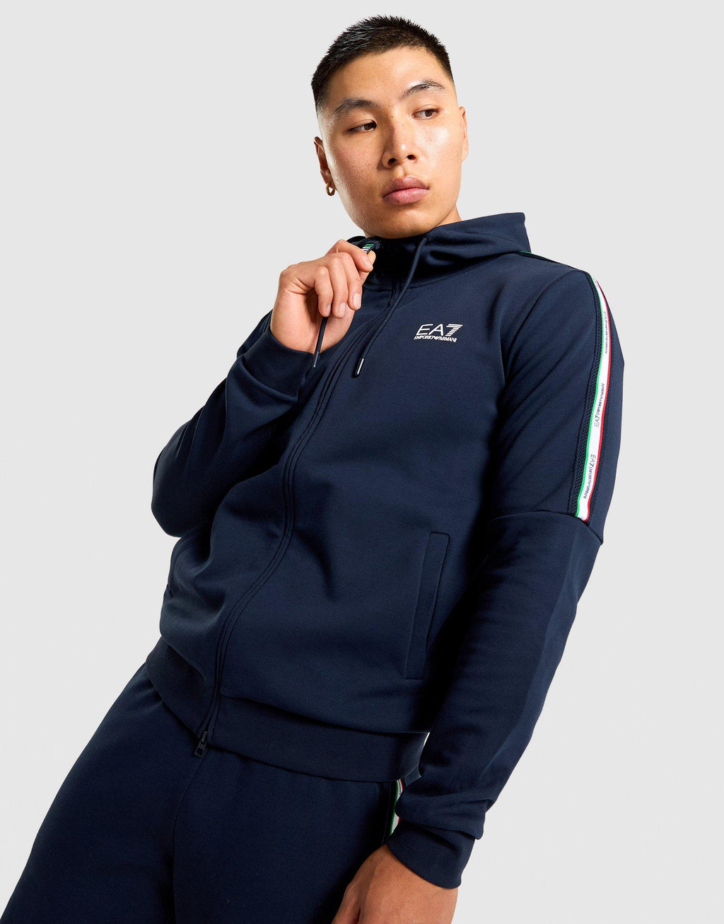 Italia Tape Full-Zip Hoodie