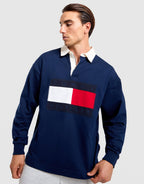 Flag Long Sleeve Polo Shirt
