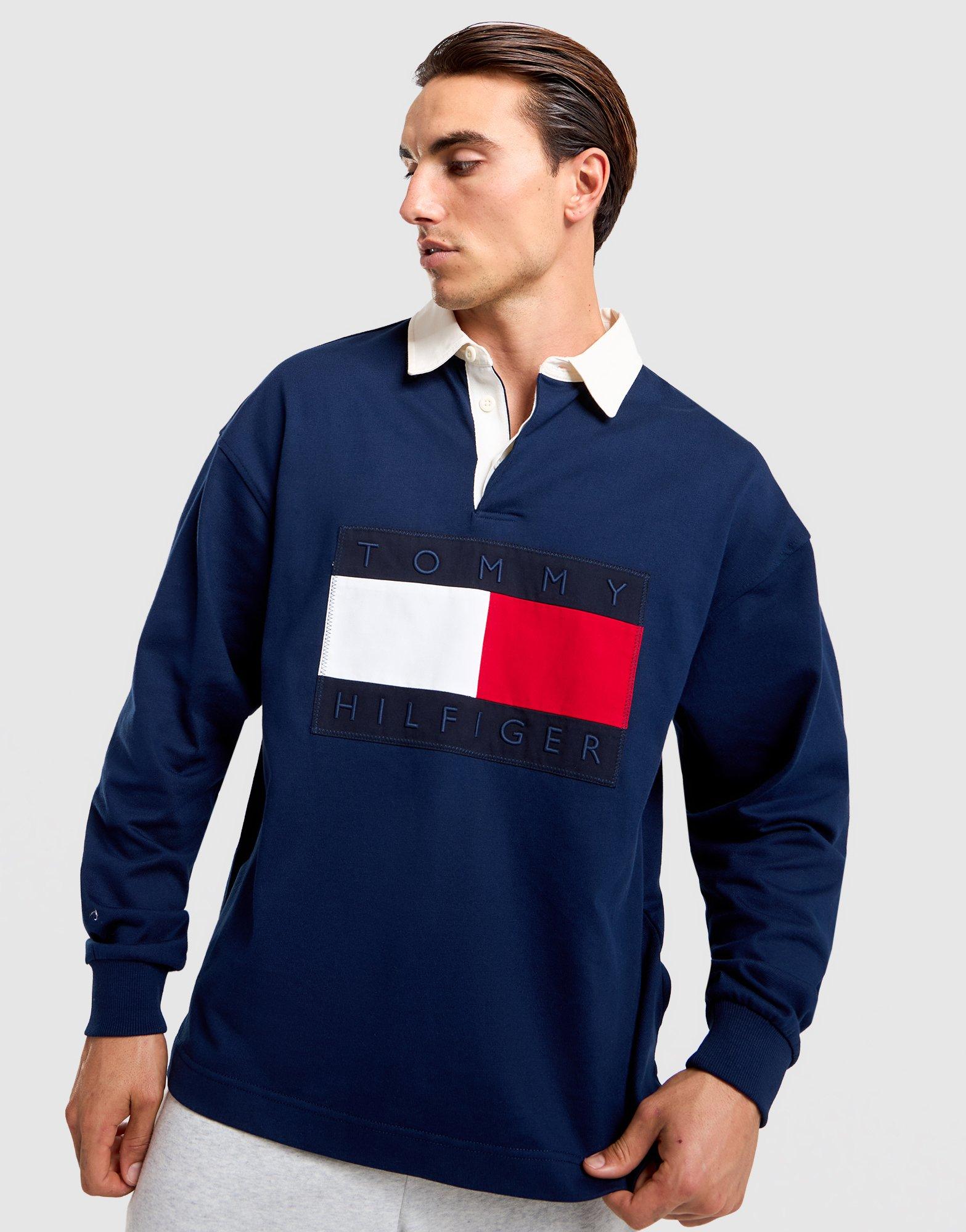 Flag Long Sleeve Polo Shirt