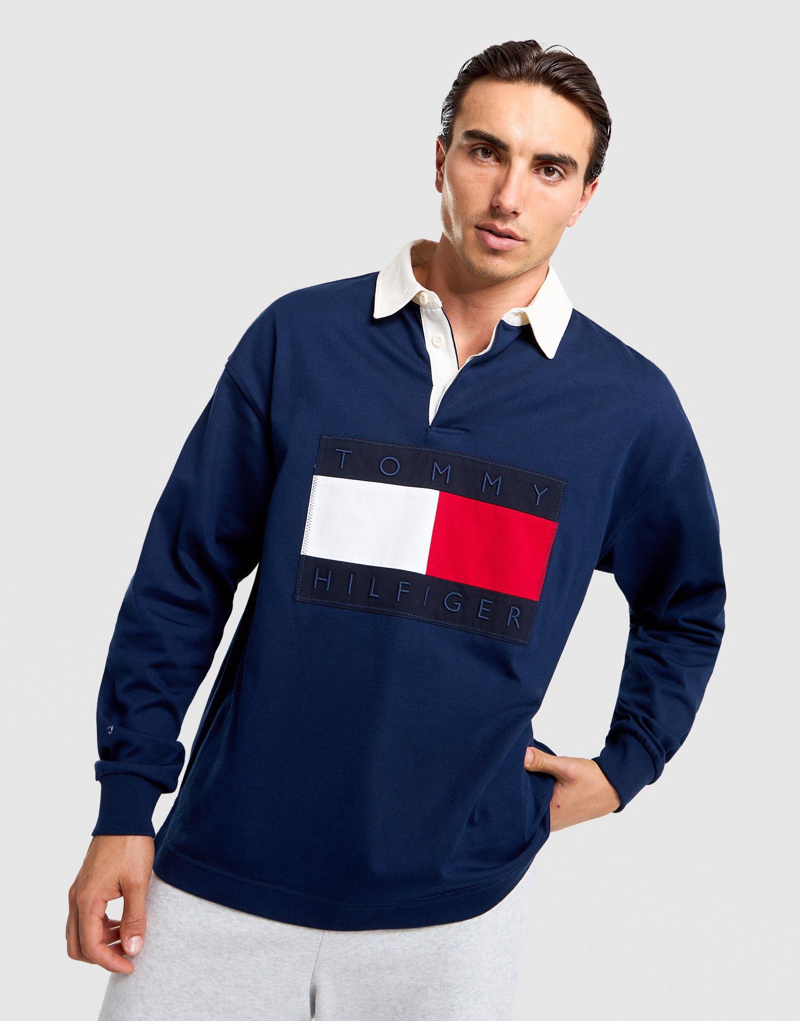 Flag Long Sleeve Polo Shirt