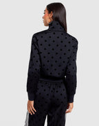 Satin Polka Dot Track Top