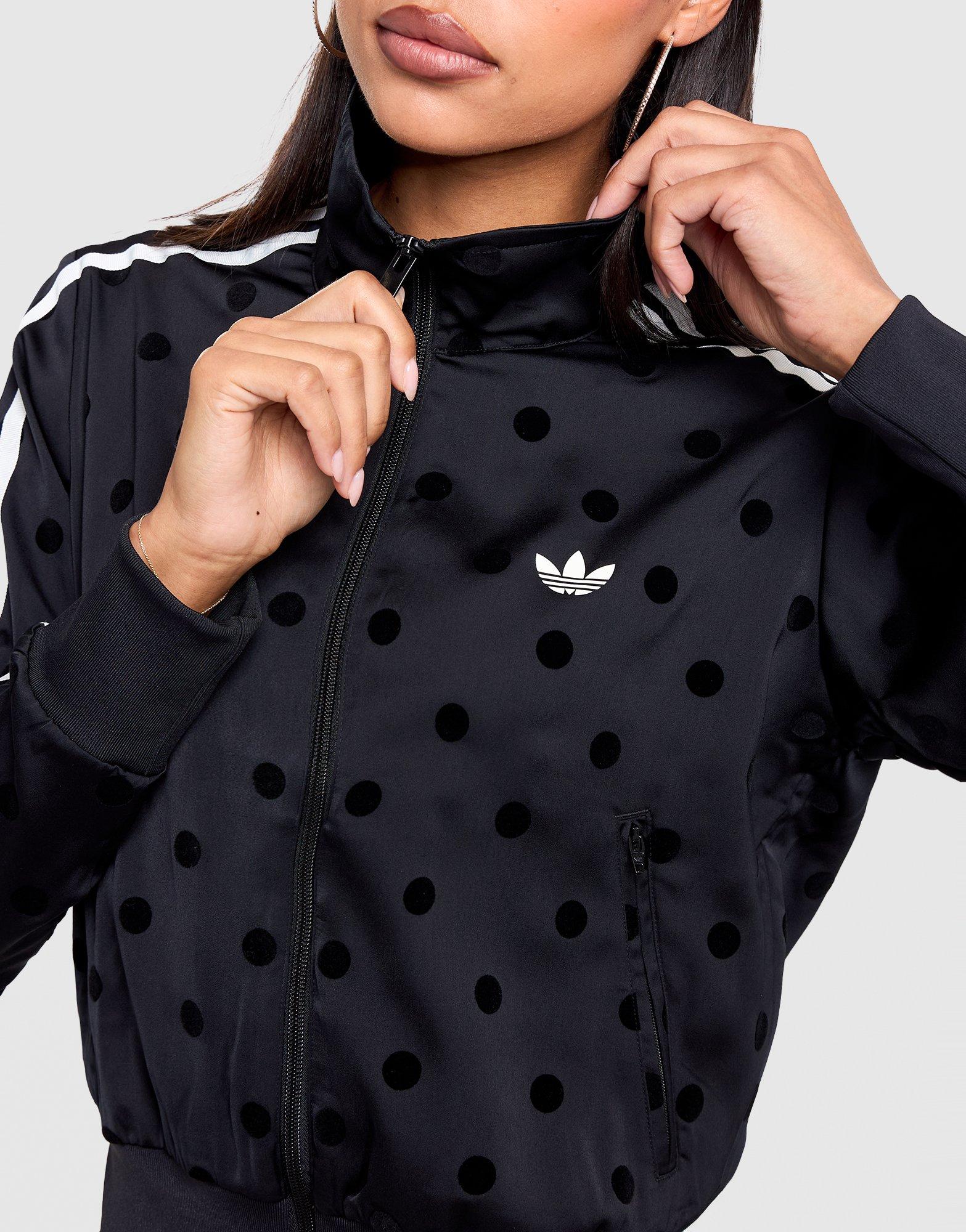 Satin Polka Dot Track Top