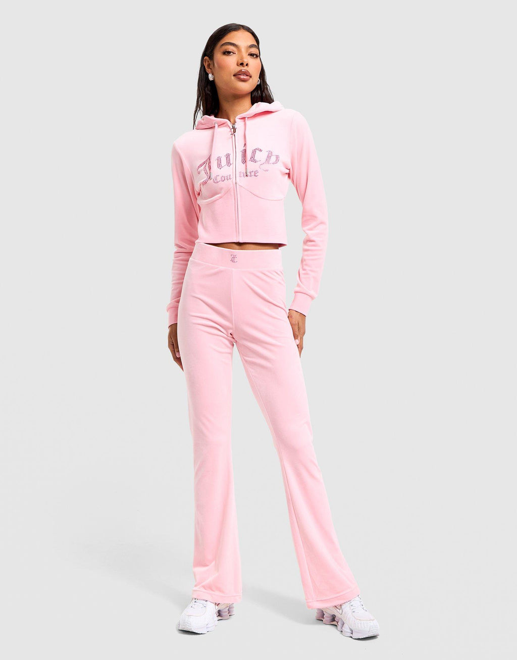 Corset Velour Full-Zip Hoodie