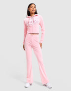 Corset Velour Full-Zip Hoodie