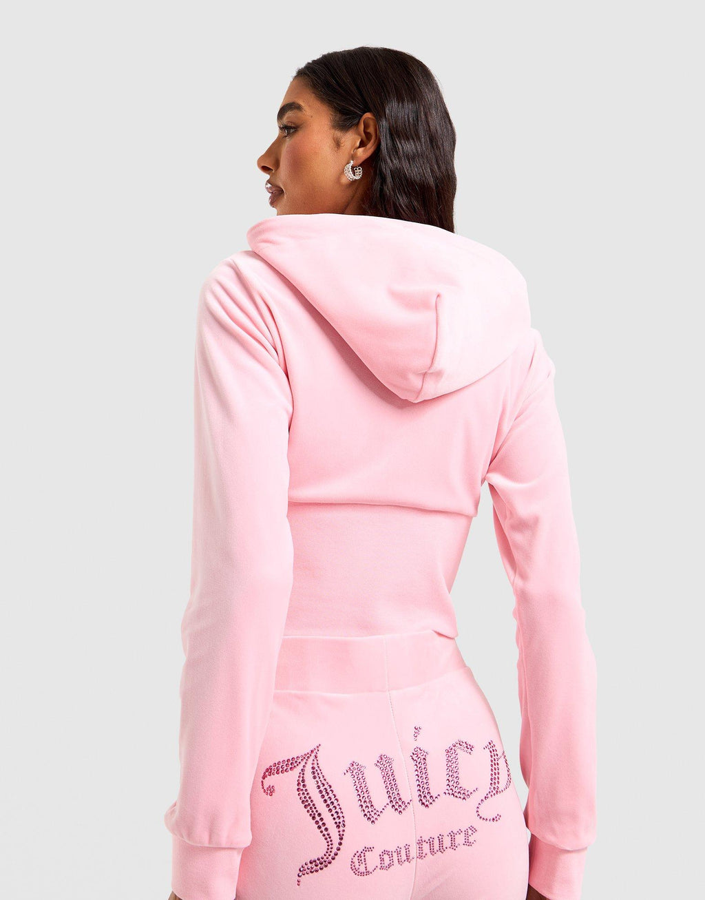 Corset Velour Full-Zip Hoodie