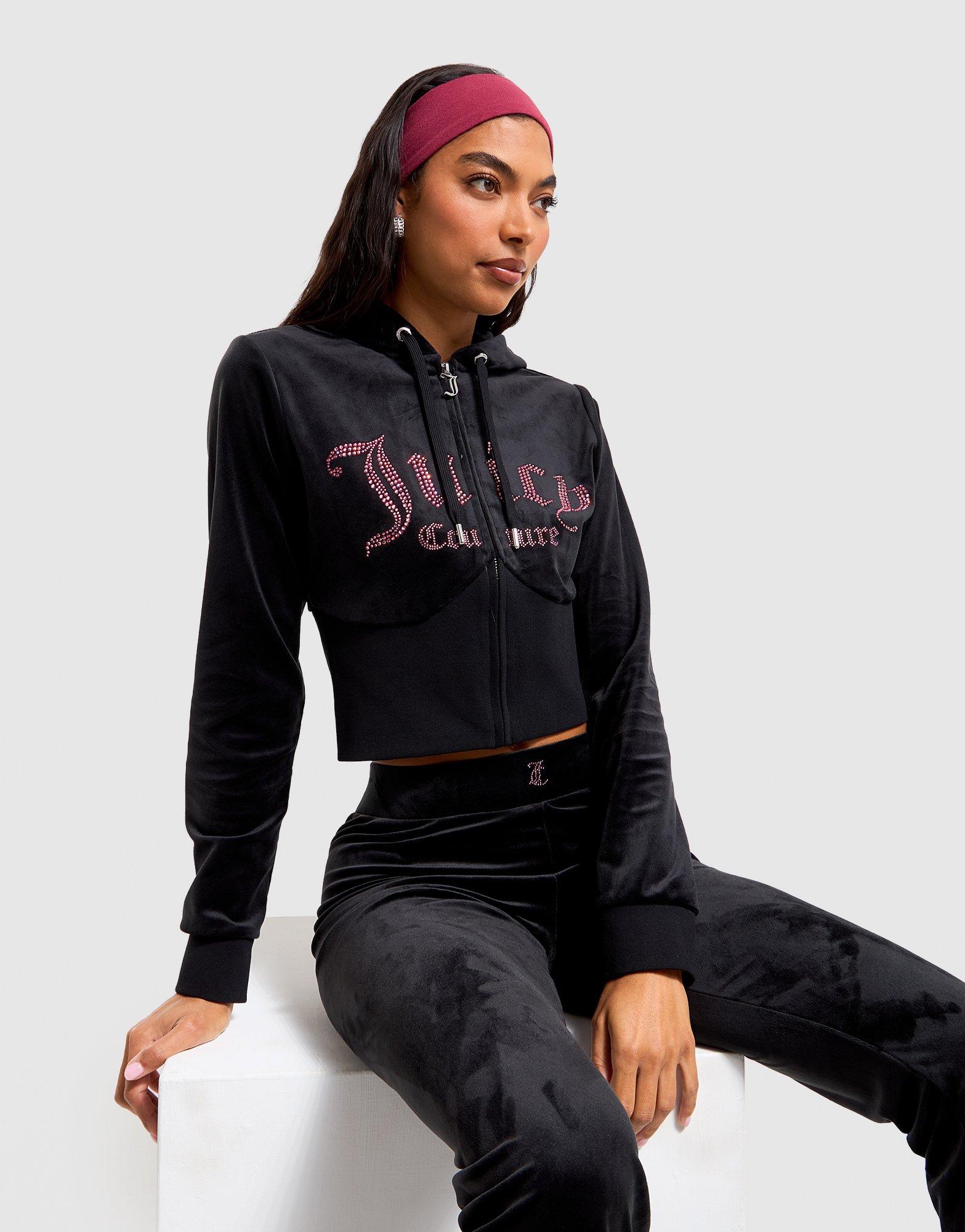 Corset Velour Full-Zip Hoodie
