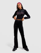 Corset Velour Full-Zip Hoodie