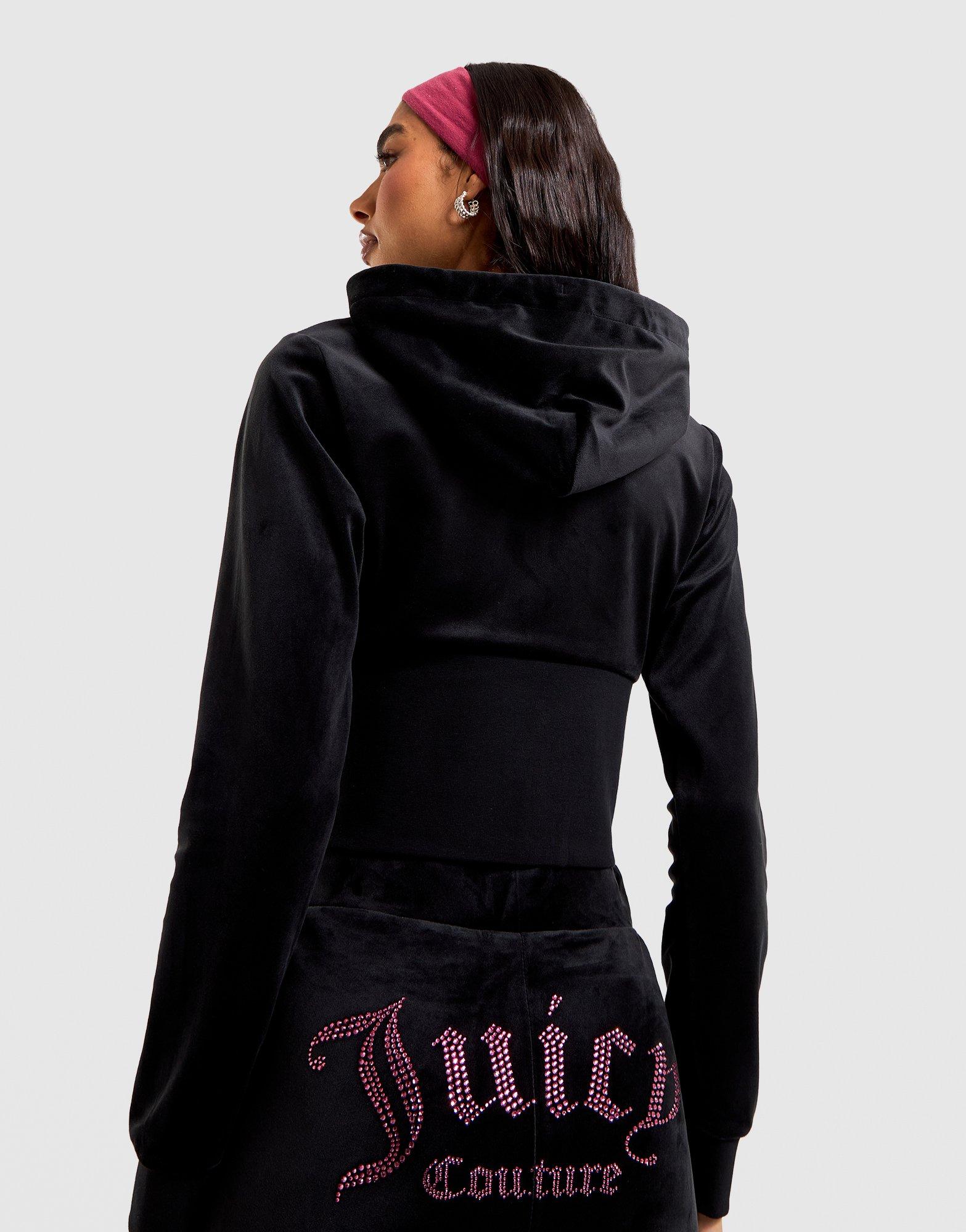 Corset Velour Full-Zip Hoodie
