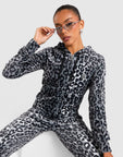 Leopard Velour Hoodie