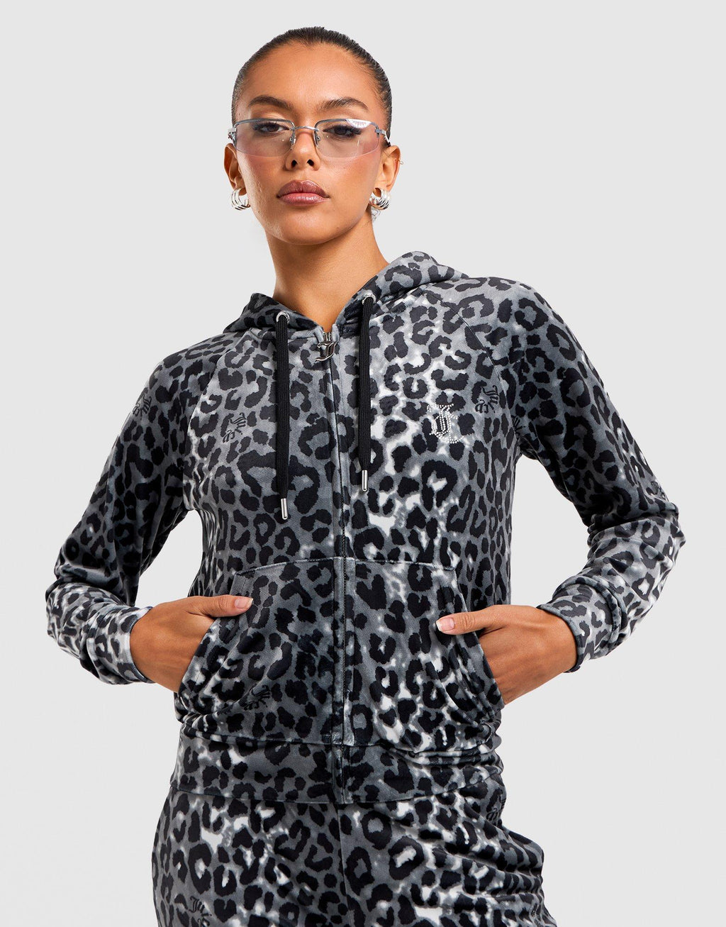Leopard Velour Hoodie
