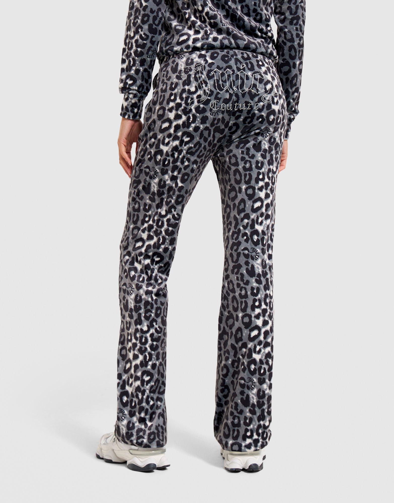 Leopard Velour Track Pants