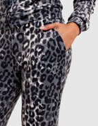 Leopard Velour Track Pants