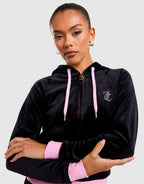 Full-Zip Velour Hoodie