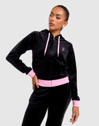 Full-Zip Velour Hoodie