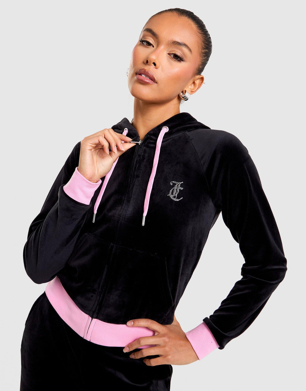 Full-Zip Velour Hoodie